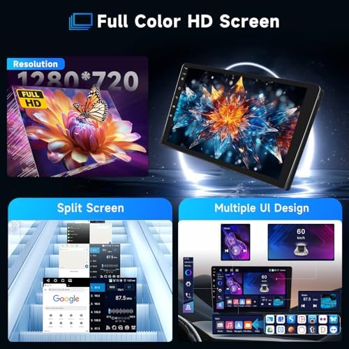 Hikity 2+64G Android 15 Autoradio per Mitsubishi ASX 1/Citroen C4/Peugeot 4008 Radio Carplay Android Auto, 10.1 Pollici IPS Touch Screen Radio con Telecamera Bluetooth Navi WiFi DSP EQ